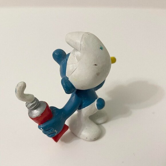 Smurfs Toothpaste Smurf Toothbrush Figure Toy Schleich Peyo - Picture 10 of 13